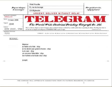 Ce telegrame te concerne a toi seulement